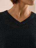 Pullover traforato con maniche a tre ... - green - 1