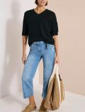 Pullover traforato con maniche a tre ... - green - 2