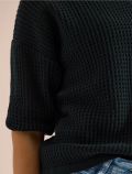 Pullover traforato con maniche a tre ... - green - 3