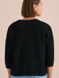 Pullover traforato con maniche a tre ... - green - 4