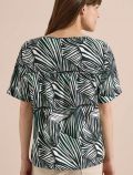 Blusa manica corta con scollo a barch... - verde - 2