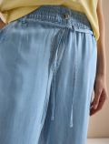 Pantalone a palazzo alla caviglia eff... - light blue - 1