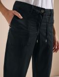 Pantalone a gamba dritta. chiusura co... - verde scuro - 1