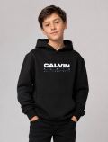 Maglia in felpa cappuccio Calvin Klein - black - 0