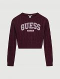 Pullover manica lunga Guess - bordeaux - 0