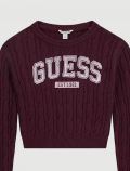 Pullover manica lunga Guess - bordeaux - 1