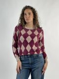 Pullover manica lunga Griffai - beige bordeaux - 0