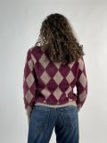 Pullover manica lunga Griffai - beige bordeaux - 3