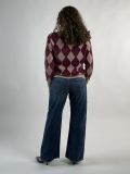 Pullover manica lunga Griffai - beige bordeaux - 4
