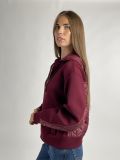 Maglia in felpa zip cappuccio Freedom By Pennyblack - bordeaux - 4