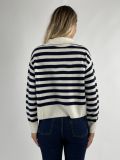 Pullover manica lunga Pennyblack - bianco blu - 4