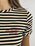 Maglia manica corta Liu Jo - panna nero - 1