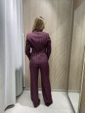 Pantalone Artigli - vino - 4