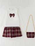 Completo maglia con gonna I Do - bianco bordeaux - 0