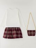 Completo maglia con gonna I Do - bianco bordeaux - 2