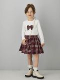 Completo maglia con gonna I Do - bianco bordeaux - 3
