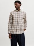 Camicia manica lunga flanella Jack & Jones - taupe - 0