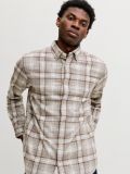 Camicia manica lunga flanella Jack & Jones - taupe - 2