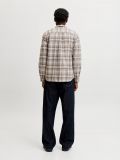 Camicia manica lunga flanella Jack & Jones - taupe - 5