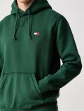 Maglia in felpa cappuccio Tommy Jeans - verde scuro - 1