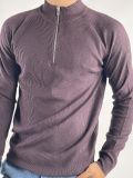 Lupetto zip Seinse - melanzana - 1