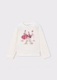 T-shirt manica lunga Mayoral - panna rosa - 2