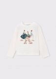 T-shirt manica lunga Mayoral - panna verde - 0