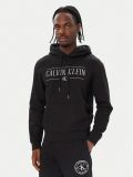 Maglia in felpa cappuccio Calvin Klein - black - 0