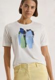 T-shirt manica corta curvy Cecil - vaniglia - 0