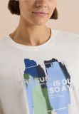 T-shirt manica corta curvy Cecil - vaniglia - 1