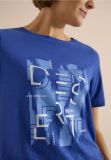 T-shirt manica corta curvy Cecil - bluette - 1