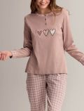 Pigiama lungo Infiore - beige - 1