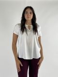 Camicia manica corta Rinascimento Curvy - bianco - 0