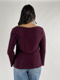 Maglia manica lunga curvy Rinascimento Curvy - bordeaux - 2
