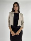 Giacca bolerino Rinascimento - tortora beige - 0
