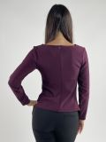 Camicia manica lunga giovane Rinascimento - bordeaux - 2