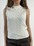 Pullover senza maniche Knit - San Babila - gesso - 1