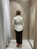 Camicia manica lunga San Babila - beige marrone - 4