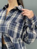 Camicia manica lunga giovane Auda - blu beige - 1
