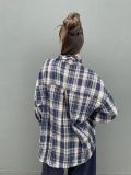 Camicia manica lunga giovane Auda - blu beige - 2