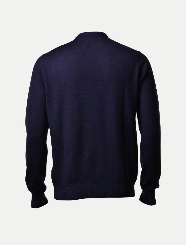 Cipo & Baxx Maglione Uomo Invernale A Maniche Lunghe - Colletto Alto Con Zip - Blu Scuro Taglia S