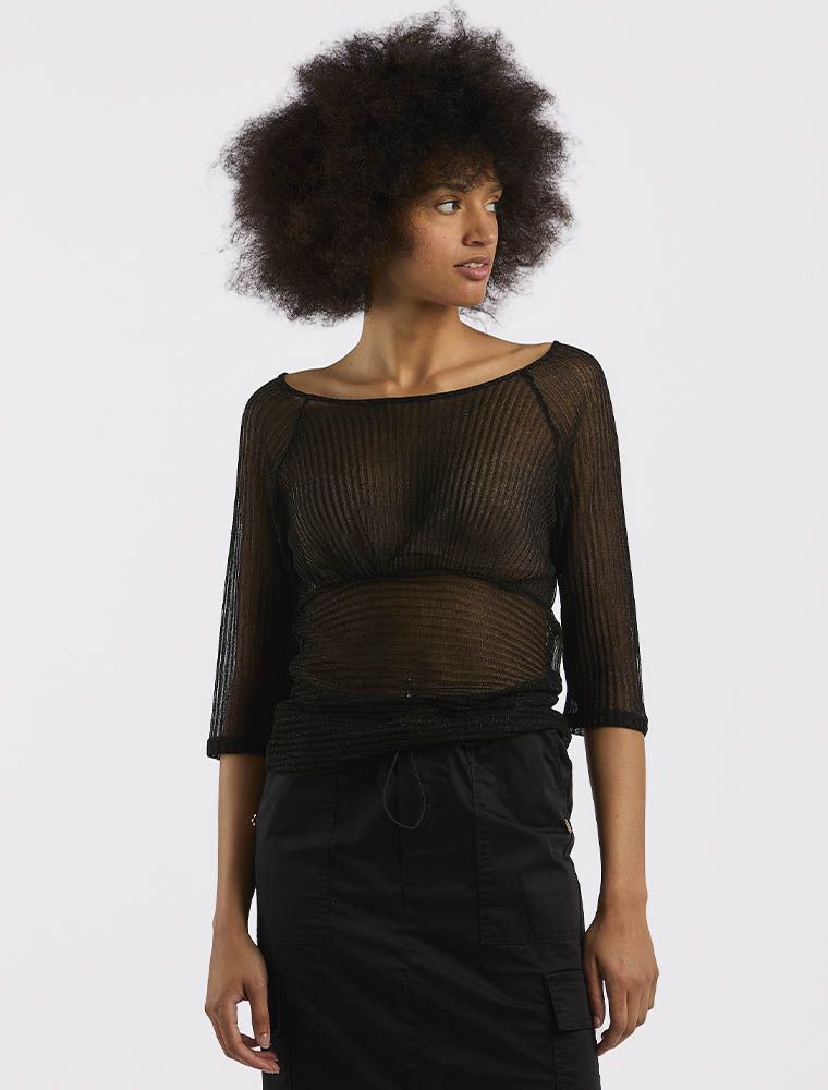 Maglia manica lunga Rinascimento nero Smartmoda Shop Online