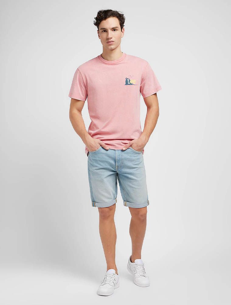 T-shirt in cotone doppio rosa Grifoni Uomo – Pier Abbigliamento