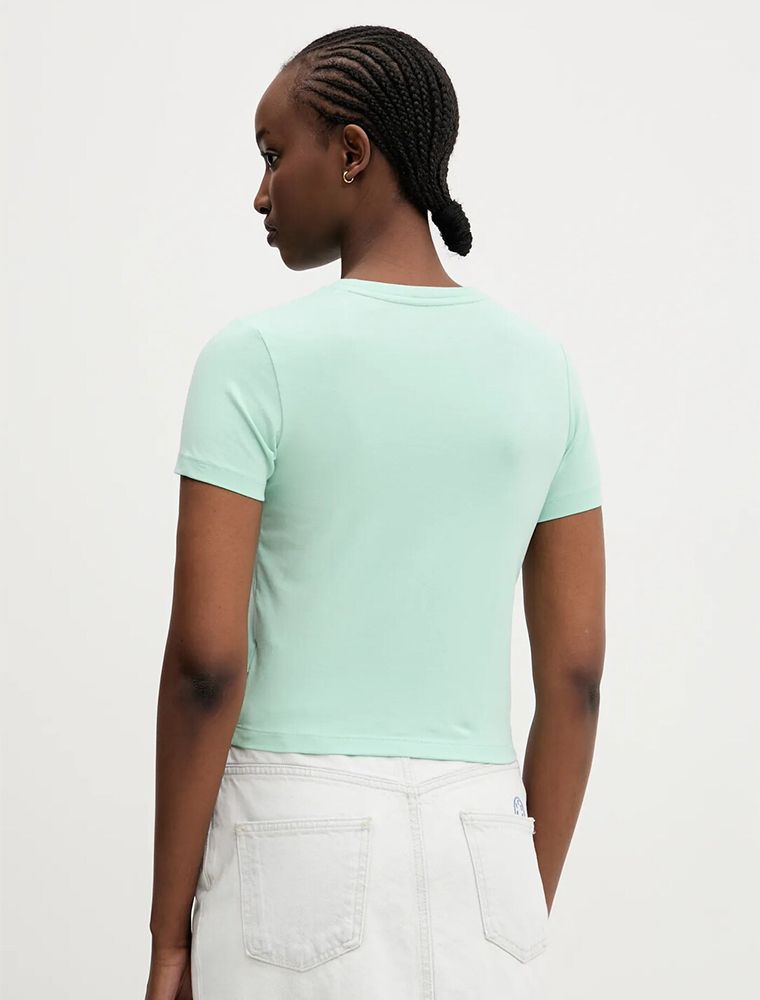 Top fted con maniche corte in pizzo San Gallo FJ24ST1001W40401 FRACOMINA