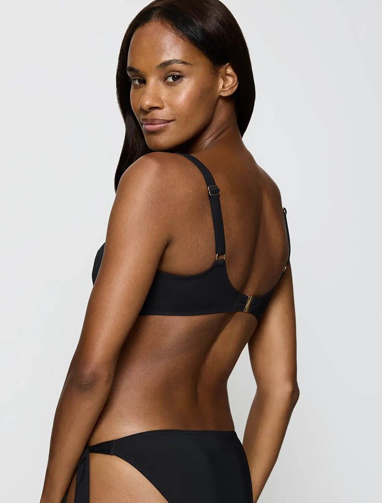 TRYLO Reggiseno Donna Senza Ferretto, In Cotone, Colore Nero, Taglia 38F - Lavabile In Lavatrice