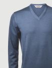 Pullover manica lunga Gran Sasso - blu melange