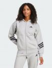 Felpa sportiva aperta Adidas - grigio