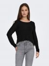 Pullover manica lunga Only - black