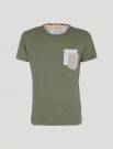 T-shirt manica corta Yes Zee - verde militare