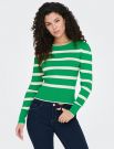 Maglia manica lunga Only - verde bianco